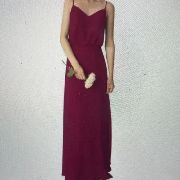 Bill Levkoff Dresses & Skirts - BILL LEVKOFF Dress 1266 Spaghetti Straps Floor Length 10 Wine Cranberry Lined